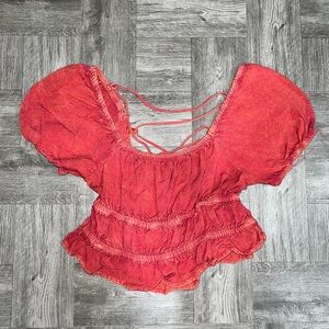 Rebellion Cute Open Back Crop Top Size XS